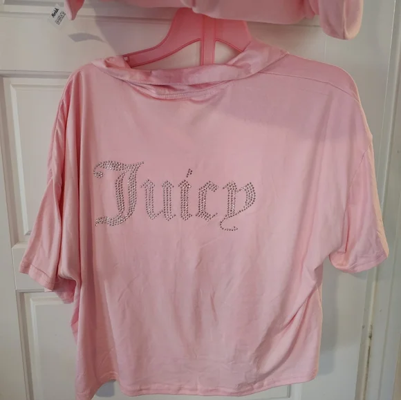 NWT Juicy Couture Light Pink Pajama Set Xl - Picture 8 of 8